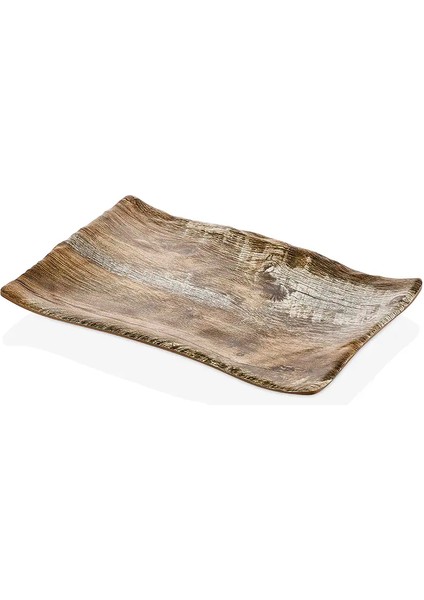 30034.SI - Terra Sierra 2'li Dikdörtgen Ahşap Görünümlü Tabak Seti 34,1X23,6 Cm, Thermoset Melamin