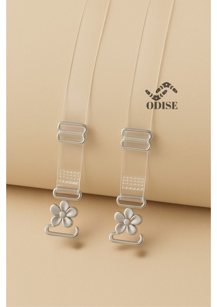 Şeffaf Papatya Desenli Ayarlanabilir Sütyen Askısı – Görünmez & Şık Dokunuş (2 Adet-1 Çift)