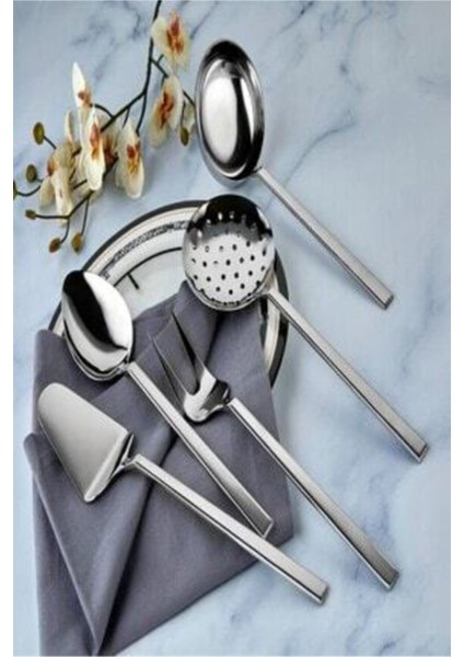 5 Parça Servis Takımı, Kepçe ve Kevgir Seti, Şık ve Kullanışlı Mutfağınız Için fiyatları