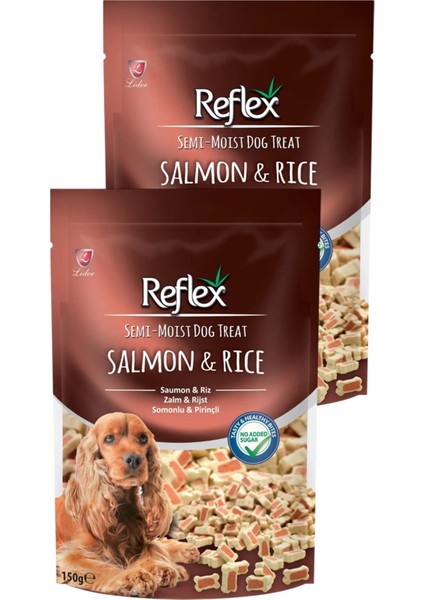 Semi Moist Somonlu ve Pirinçli Köpek Ödül Maması 150 gr Ikili Paket