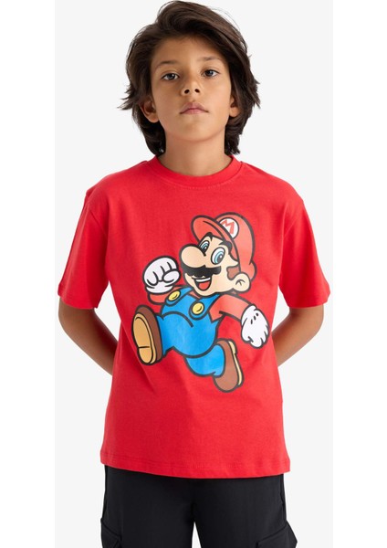 Erkek Çocuk Nintendo Bisiklet Yaka Kısa Kollu Tişört G2328A825AU modelleri