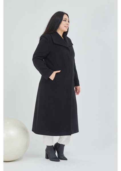 Kadın Büyük Beden Mendil Yaka Manto