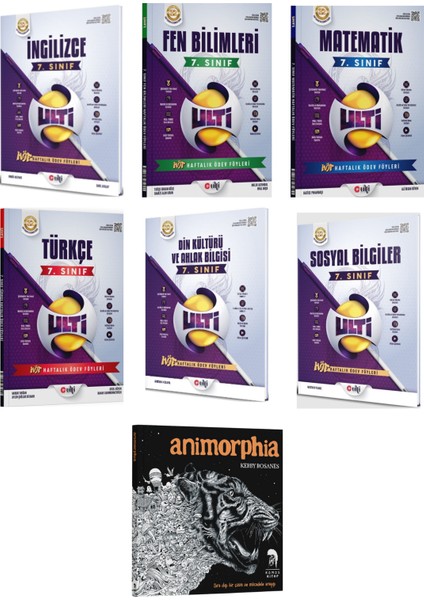 2026 Ulti 7. Sınıf Tüm Dersler Haftalık Ödev Föyleri Seti (7 Kitap)
