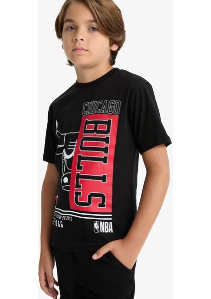 Erkek Çocuk NBA Chicago Bulls Bisiklet Yaka Kısa Kollu Tişört D9504A825AU