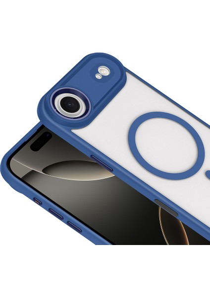 Apple iPhone 17 Air Kılıf Wireless Şarj Özellikli Zore Krom M-Safe Silikon Kapak fiyatları