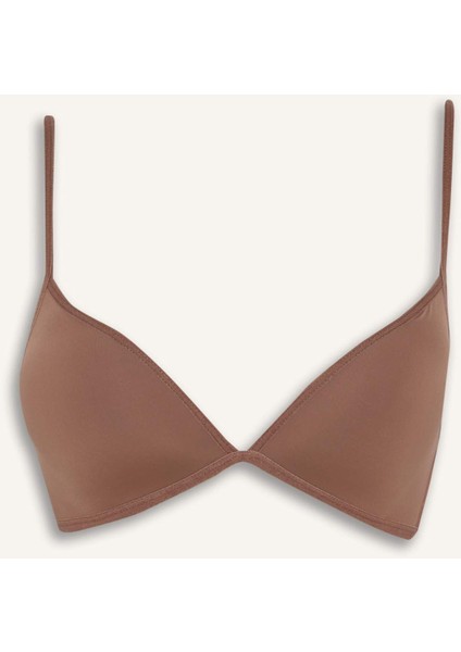 Micro Kaplı Dolgusuz Balensiz Tişört Bra-Fall in Love G0410AX25AU