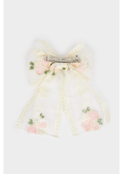 Kadın Kurdele Görünümlü Tüllü Gül Desenli Toka F7683AXNS modelleri