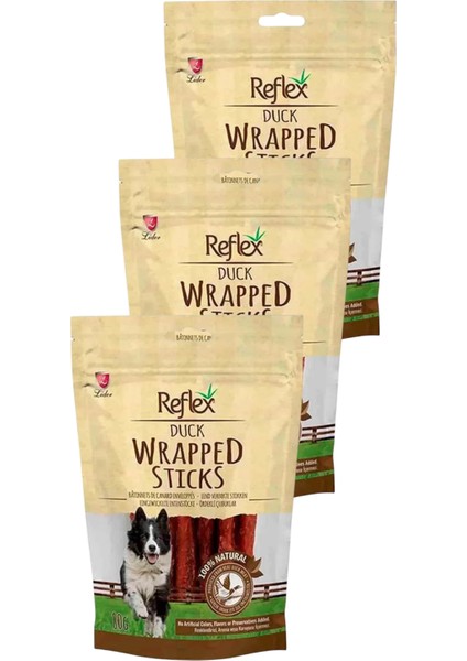 Wrapped Sticks Ördekli Köpek Ödül Çubukları 80GR Üçlü Paket