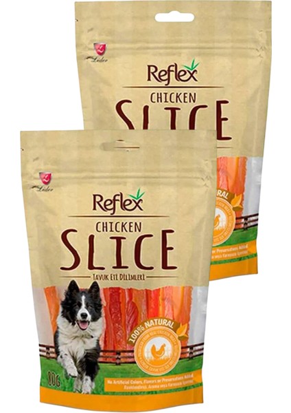 Slice Yumuşak Tavuk Dilimi Köpek Ödül Maması 80GR Ikili Paket