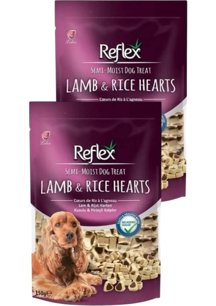 Semi Moist Kuzulu ve Pirinçli Küçük Kalp Köpek Ödül Maması 150 gr Ikili Paket