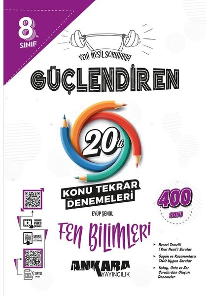 8.Sınıf Fen Bilimleri 20'li Deneme Kitabı Yeni Nesil Sorularla 160 Sayfa