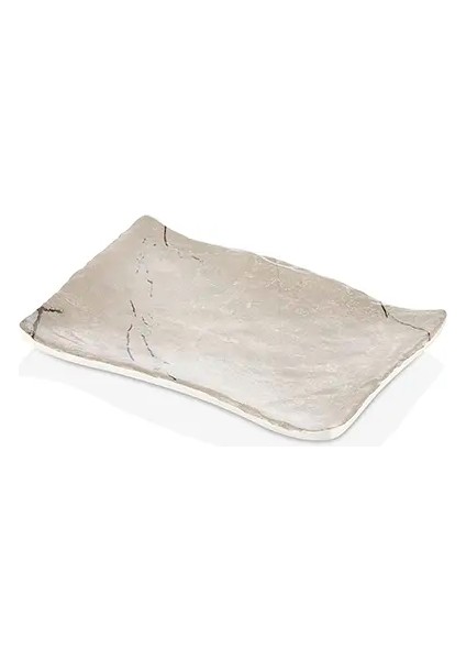 30019.CAP - Terra Cappuccino 3'lü Dikdörtgen Tabak Seti 19,4X13,5 Cm, Thermoset Melamin