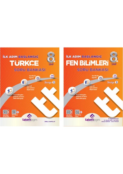 8. Sınıf Ilk Adım Başlangıç Türkçe Fen Bilimleri Soru Bankası Seti