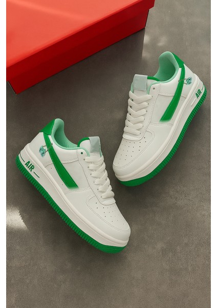 Happy Valentines Day Force 1 Kirazlı Sneaker Yüksek ve Kaydırmaz Yüksek Tabanlı Kadın Spor Ayakkabı fırsatları