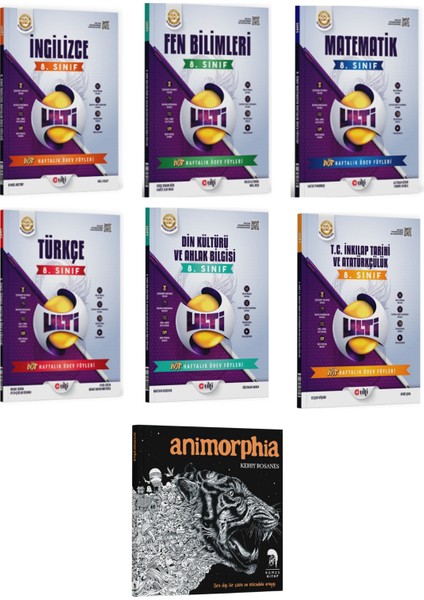 2026 Ulti 8. Sınıf Tüm Dersler Haftalık Ödev Föyleri Seti (7 Kitap)