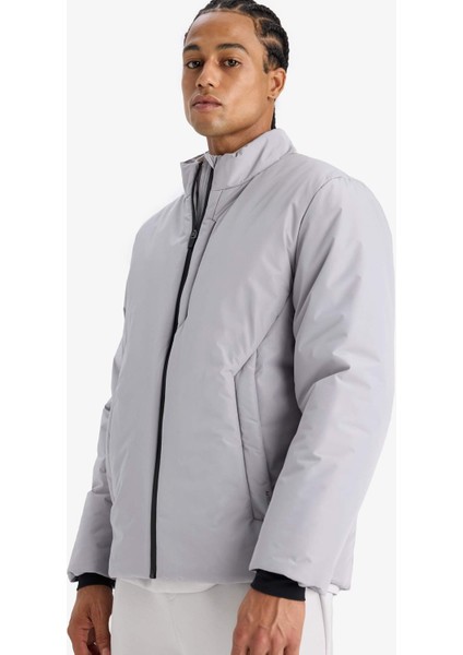 Fit Su İtici Slim Fit Dar Kesim Fermuarlı Rüzgar Geçirmez Mont E9484AX25WN