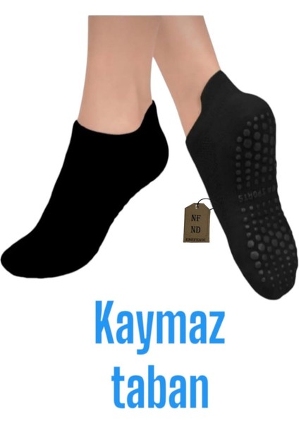 Kaydırmaz Tabanlı Unisex Siyah Yoga, Pilates Ve Tavaf Çorabı | Konforlu Nefes Alan Spor Patik Çorap fiyatları