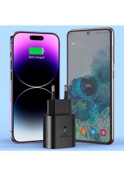 PD25W S10 N10 Akıllı Çip Type-C Type-C Kablolu Set Hızlı Şarj Aleti Qc3.0 Tüm Samsung Android Mobil Cihazlarla Uyumlu