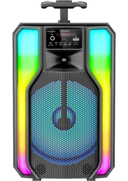 GTS-1958 Rgb Işıklı Mikrofonlu 8" Bluetooth Hoparlör – Taşınabilir Karaoke Sistemi fiyatları