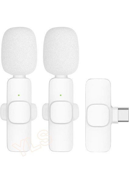 Beyaz Kablosuz Yaka Mikrofonu 2’li Set Type-C Uyumlu Bluetooth 5.1 fiyatları