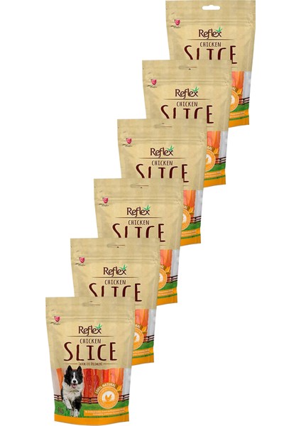 Slice Yumuşak Tavuk Dilimi Köpek Ödül Maması 80GR Altılı Paket