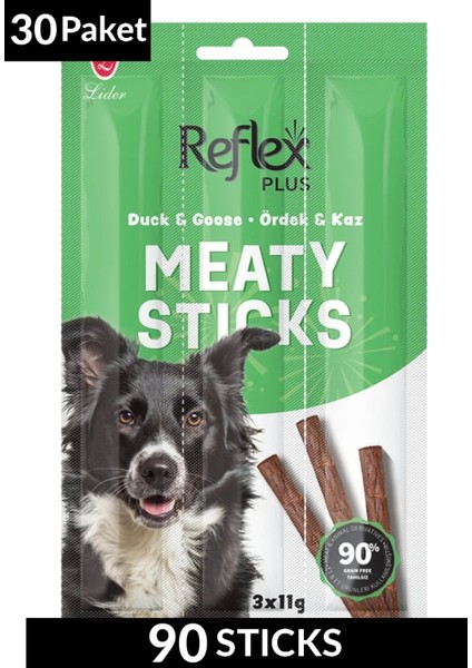 Meaty Sticks Ördek ve Kaz Etli Köpek Ödül Çubuğu 3X11GR Otuzlu Paket fiyatları