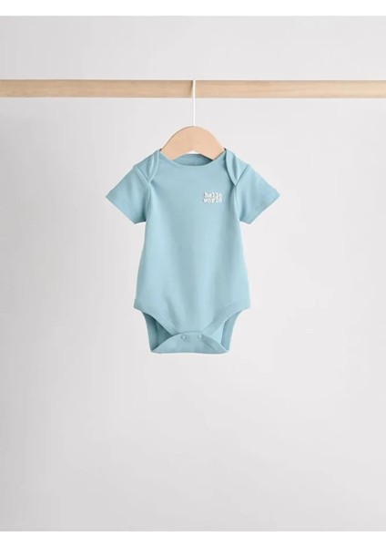 % 100 Pamuklu Mavi Tulum Body Zıbın Önlük Şapka 4'lü Set modelleri