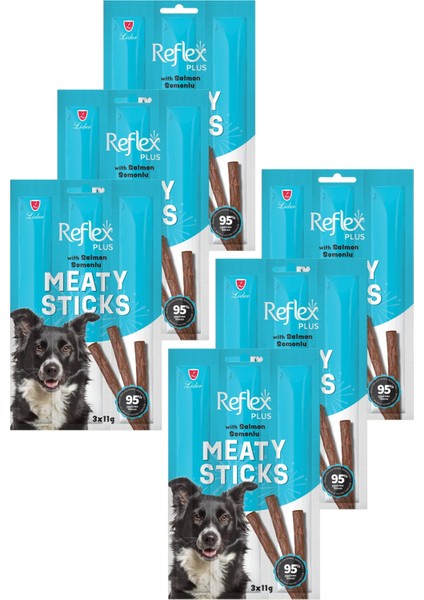 Meaty Sticks Somonlu Köpek Ödül Çubuğu 3X11GR Altılı Paket