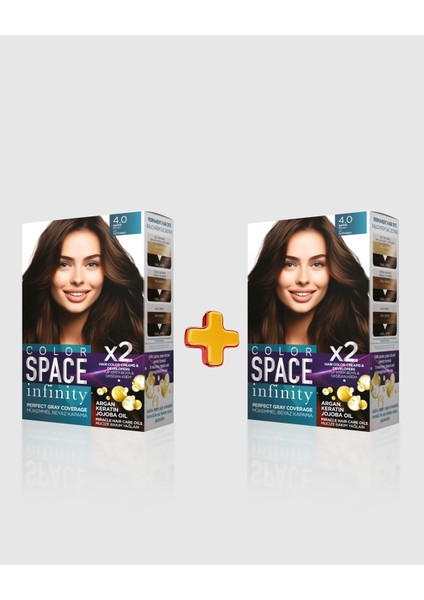 Infinity 2'li Set Saç Boyası 4.0 Kahve