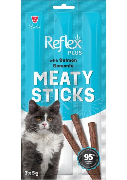 Meaty Sticks Somonlu Kedi Ödül Çubuğu 3X5GR Otuzbeş Paket