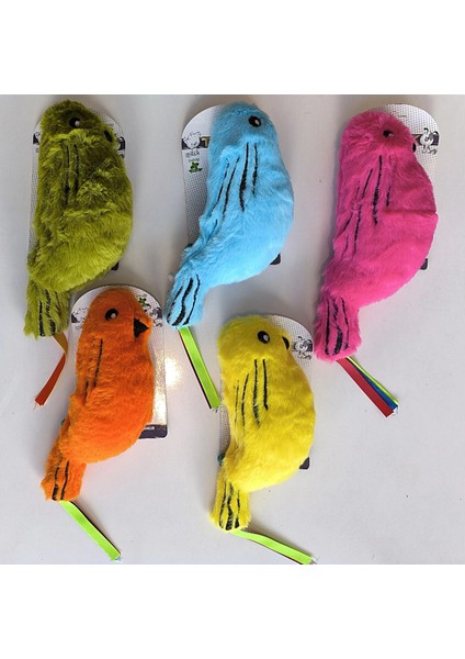 Catnipli Zilli Peluş Kuş Kedi Köpek Oyuncağı Çeşitli Renklerde 8 cm x 30 cm fiyatları