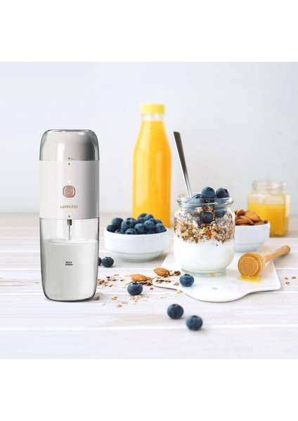 2'si 1 Arada Kablosuz Kahve Öğütücü ve Süt Köpürtücü, Şarjlı Taşınabilir Tasarım