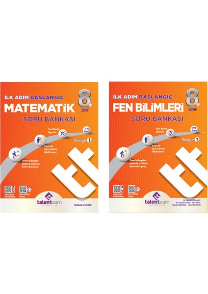 8. Sınıf Ilk Adım Başlangıç Matematik Fen Bilimleri Soru Bankası Seti
