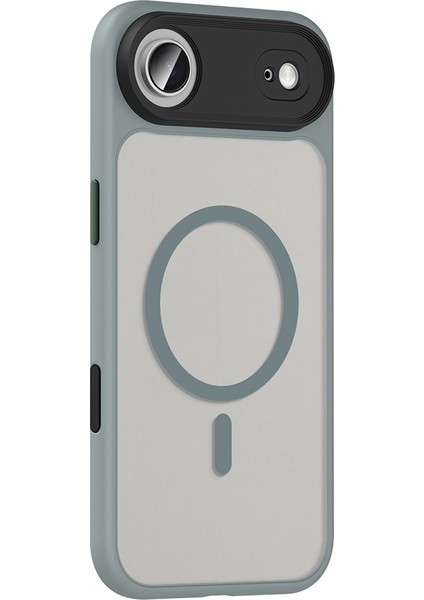 Apple iPhone 17 Air Kılıf Mat Arka Yüzey Wireless Şarj Özellikli Zore Flet M-Safe Kapak