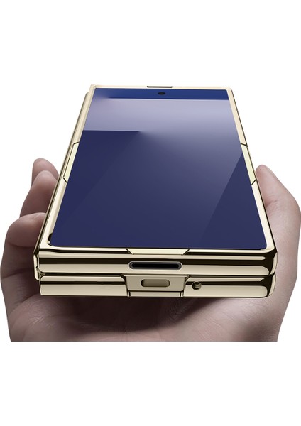 Galaxy Z Fold 7 Kılıf Zore Full Camlı Kıpta Kapak - Gri-Yeşil indirimleri