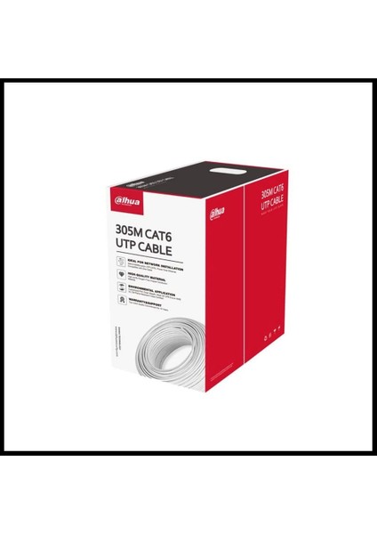 DH-PFM923I-6UN-C, Cat6 305M, 24AWG 0.53MM, Utp, %100 Bakır, Lszh Halogen Free Kablo, Beyaz Renk