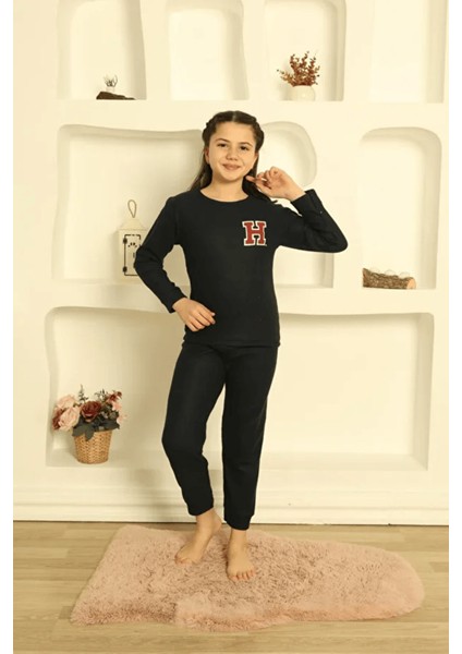 Çocuk Fitilli Pijama Ikili Takım