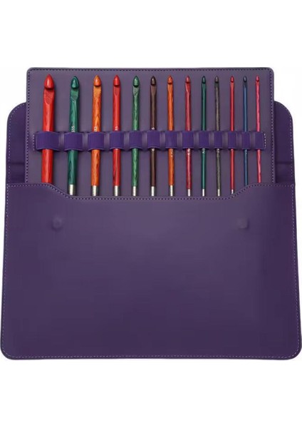 Çantalı Misinalı Renkli Kanca Cilalı 13'lü Tığ Seti fiyatları