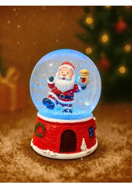 2026 Yılbaşı Temalı 9 cm Orta Boy Kar Küresi - 2026 Yeni Yıl LED Işıklı Noel Baba Süsü 47 fiyatları