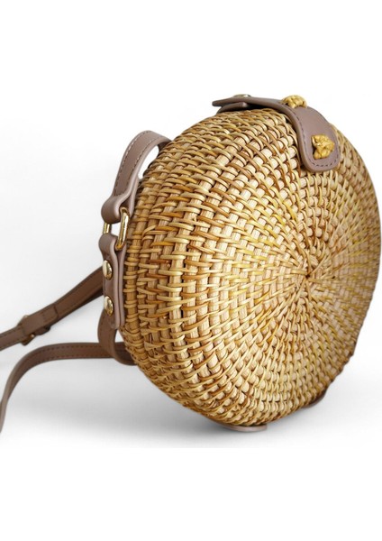Kadın Yazlık Küçük Yuvarlak Hasır Çanta 107210410 fırsatları