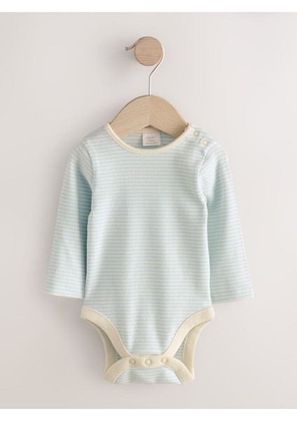 %100 Pamuklu Mavi Ayıcık Desenli Uzun Kollu Salopet Body Zıbın Set modelleri