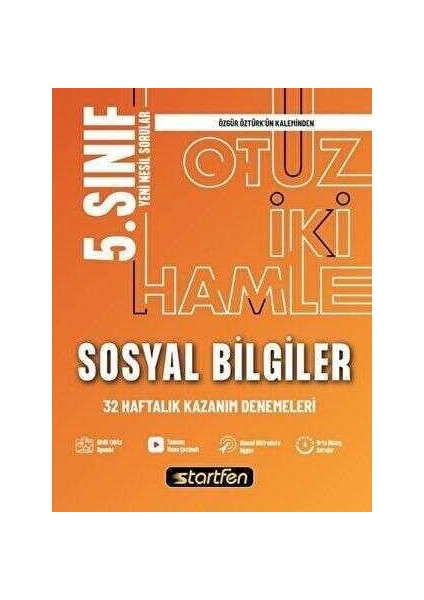 5. Sınıf Sosyal Bilgiler 32 Hamle Haftalık Kazanım Denemeleri