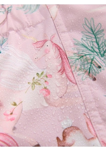 Pembe Unicorn Desenli Tam Polar Astarlı Kapüşonlu Suya Dayanıklı Astronot Tulum fırsatları