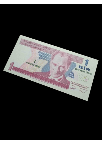 1 Yeni Türk Lirası Koleksiyon Kağıt Para Antika Darpane Hobi Hediye