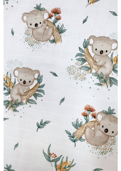 Müslin Örtü Ikili 90X90 Minicik Uçan Arabalar - Minicik Koala Sevgisi