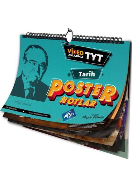 KR Akademi TYT Tarih Poster Notlar Eğitim Kitabı – Üniversite Sınavına Hazırlık, 17-18 Yaş Lise Öğrencileri için
