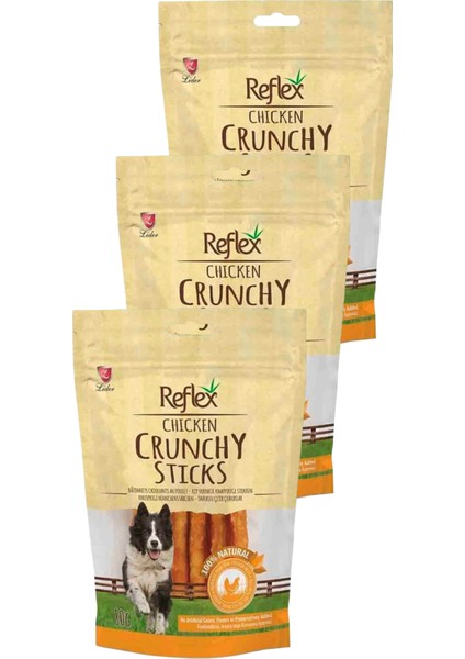 Crunchy Sticks Tavuklu Çıtır Köpek Ödül Çubukları 80GR Üçlü Paket