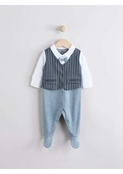 % 100 Pamuklu Premium Mavi Lacivert Smokin Tulum