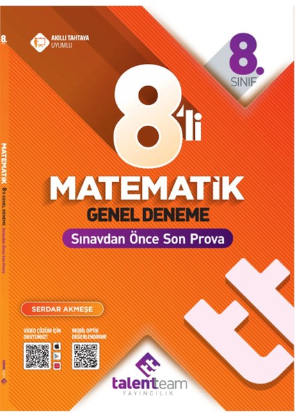 8. Sınıf 8'li Genel Deneme Türkçe Matematik Fen Bilimleri Seti modelleri