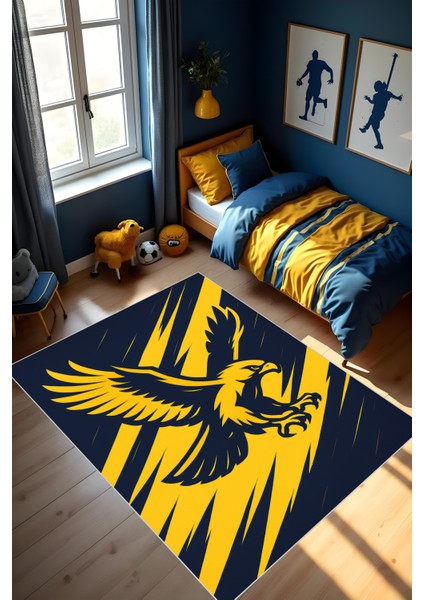 Dijital Baskı Futbol Halısı Makinede Yıkanabilir Anti Bakteriyel Leke Tutmaz Kaymaz Taban